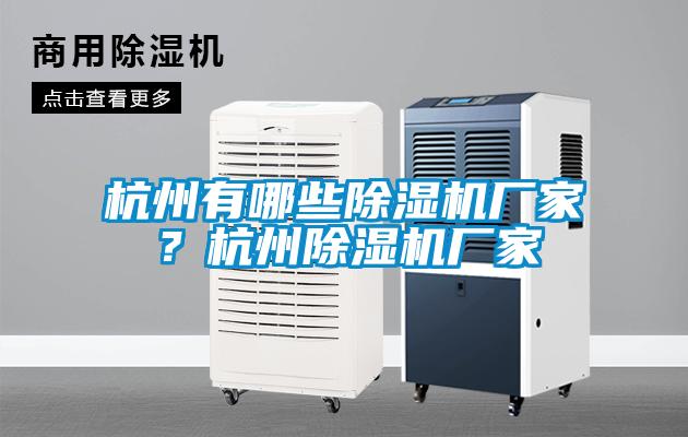 杭州有哪些除濕機(jī)廠家？杭州除濕機(jī)廠家