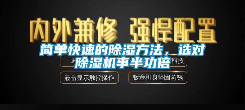 簡單快速的除濕方法，選對除濕機事半功倍