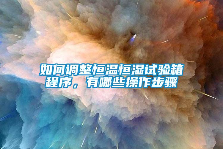 如何調(diào)整恒溫恒濕試驗(yàn)箱程序，有哪些操作步驟