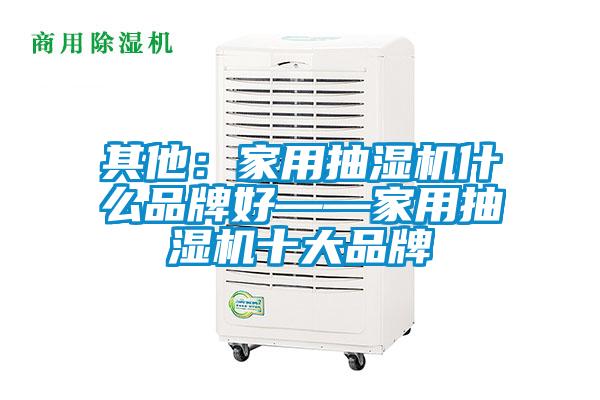 其他：家用抽濕機什么品牌好——家用抽濕機十大品牌