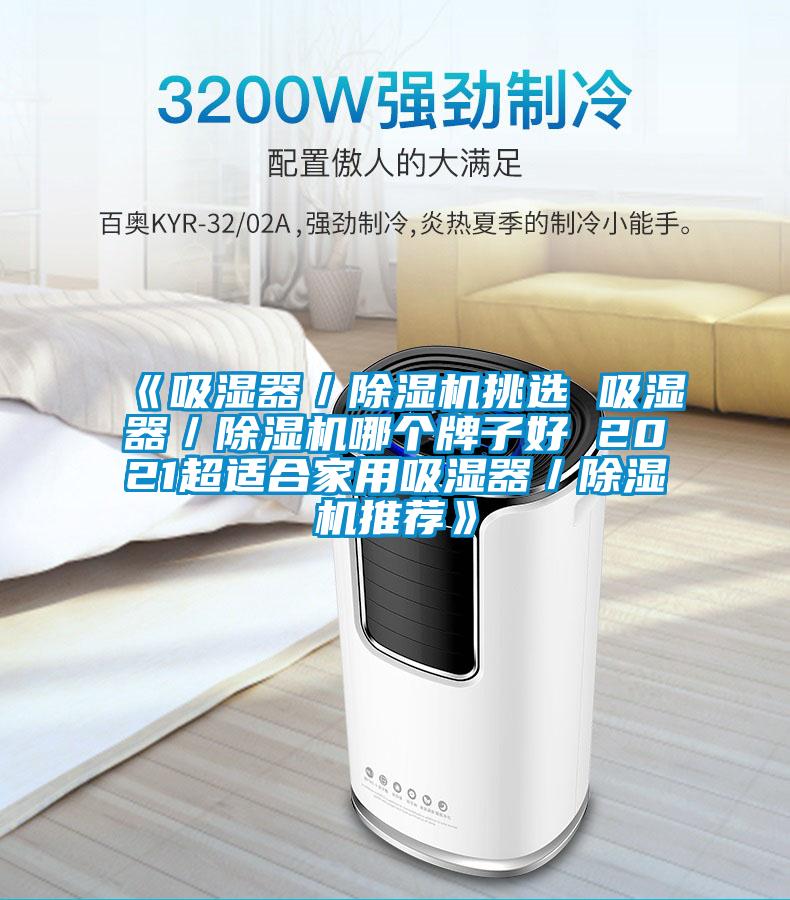 《吸濕器／除濕機挑選 吸濕器／除濕機哪個牌子好 2021超適合家用吸濕器／除濕機推薦》