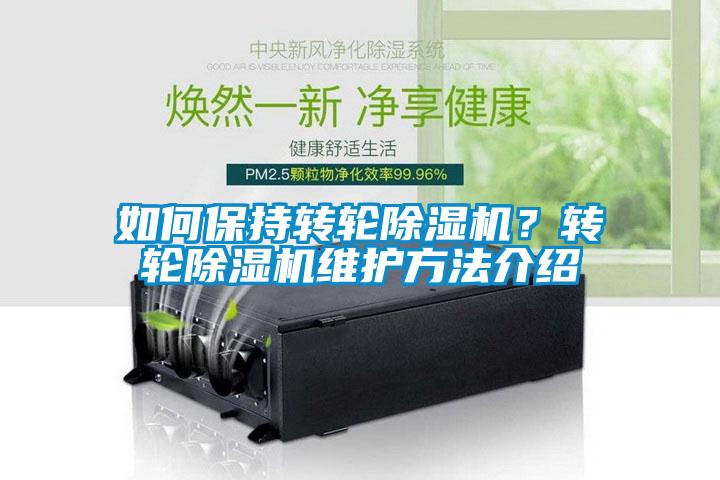 如何保持轉輪除濕機？轉輪除濕機維護方法介紹