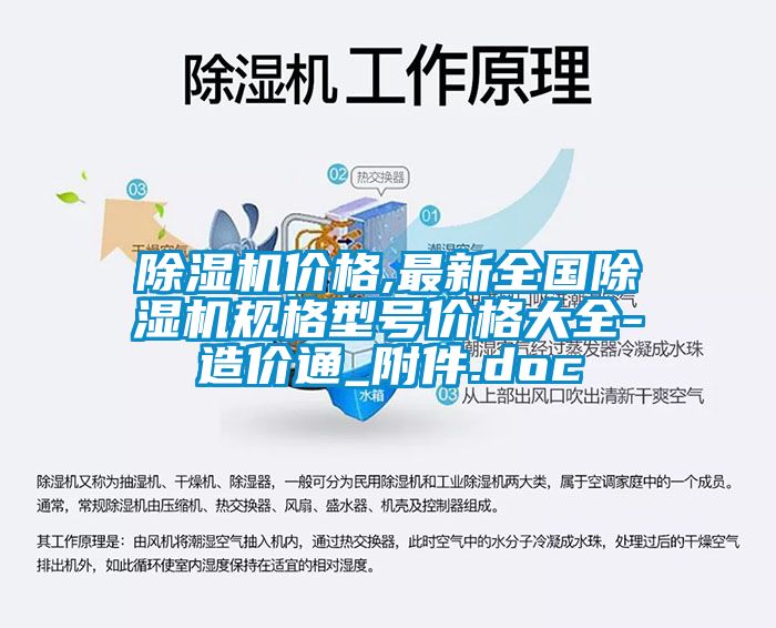 除濕機價格,最新全國除濕機規(guī)格型號價格大全-造價通_附件.doc