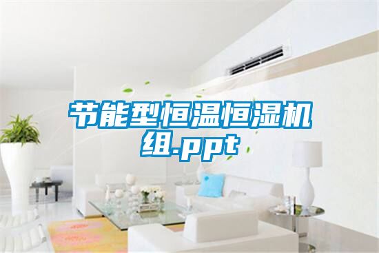 節(jié)能型恒溫恒濕機組.ppt